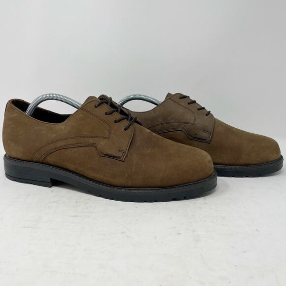 Brown Shoe Co Leather Nubuck Oxfords Derbys Mens 10.5W Portland - Picture 4 of 10